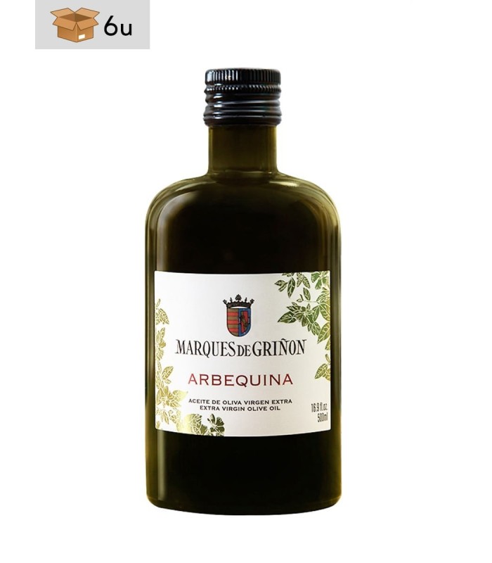 Arbequina Extra Virgin Olive Oil Marqués de Griñón. Pack 6 x 500 ml