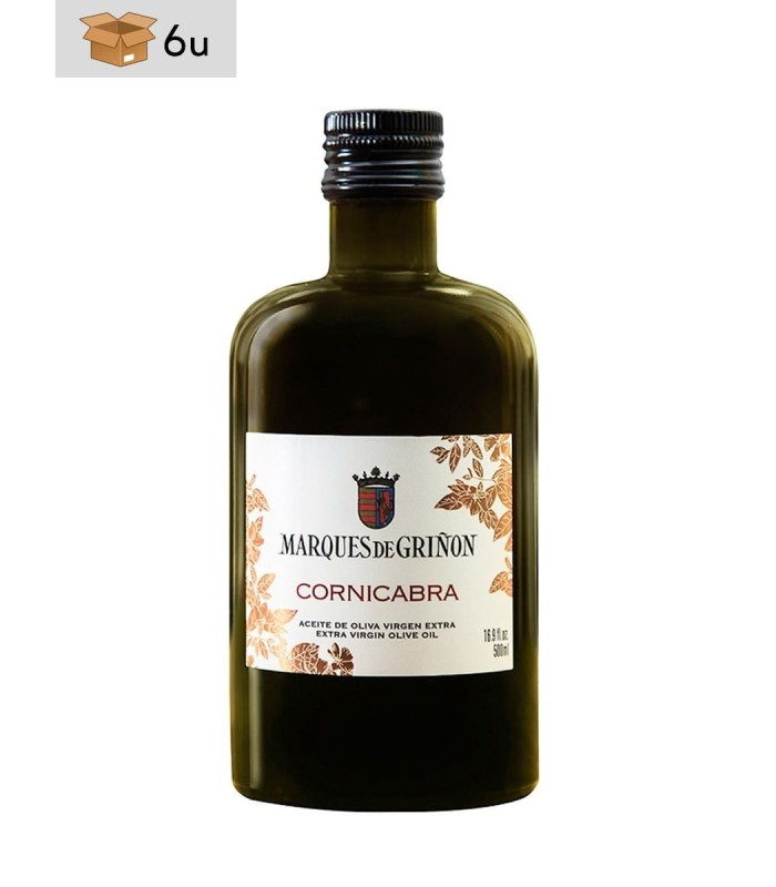 Aceite de Oliva Virgen Extra Cornicabra Marqués de Griñón. Pack 6 x 500 ml