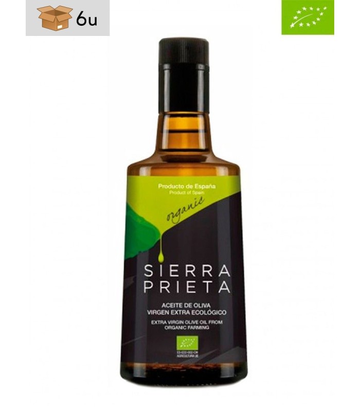 Aceite de Oliva Virgen Extra Ecológico Coupage Sierra Prieta. Pack 6 x 500 ml