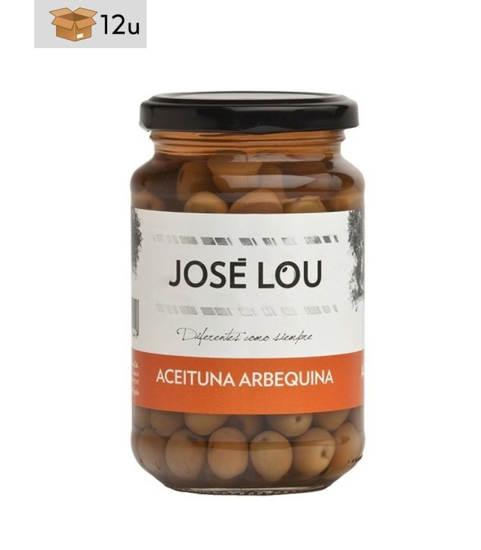 Arbequina Olives José Lou. Pack 12 x 355 g
