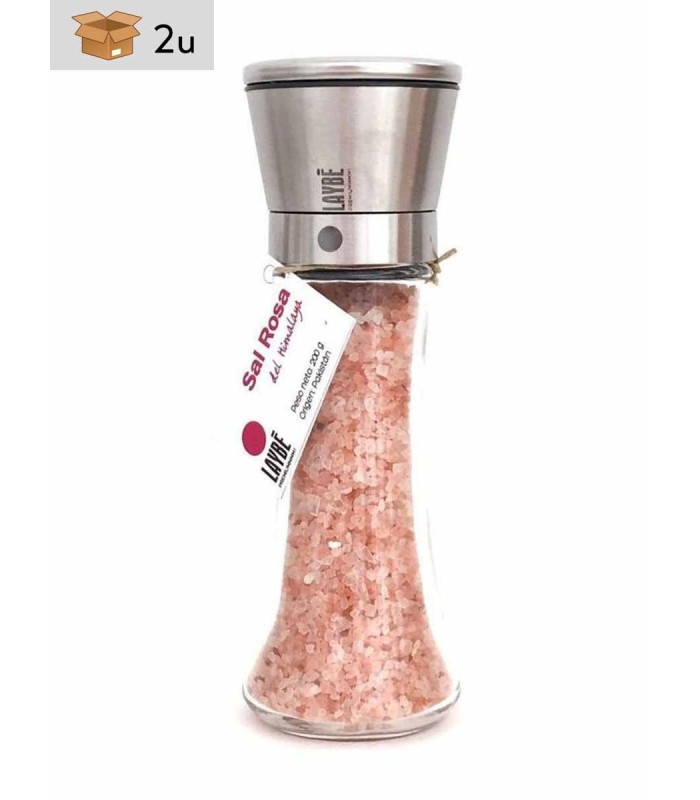 Himalayan Pink Salt Grinder. Pack 2 x 200 g