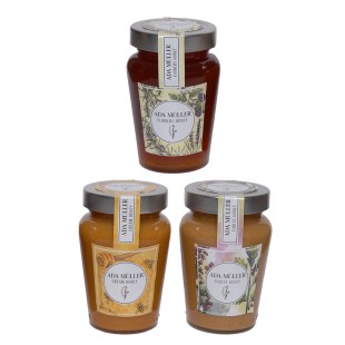 Organic Honey Ada Müller. Tasting Pack 3 x 450 gr
