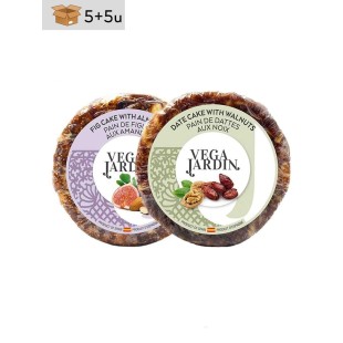Fig Cake with Almonds & Date Cake with Walnuts 200 g. Mixed pack Vegajardin 5 + 5 units