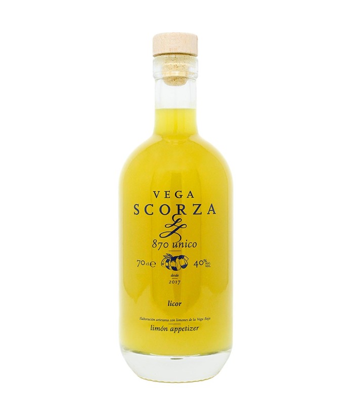 Lemon Liqueur Vega Scorza 870 Unico 70 cl. 40% Alcohol.