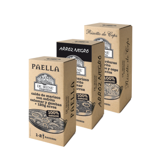Pack De Irene Exquisita Paella, Black Rice and Mushroom's Risotto